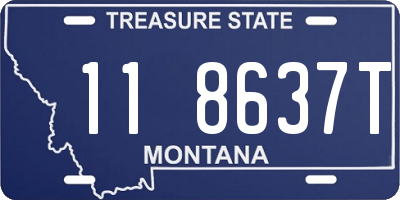 MT license plate 118637T