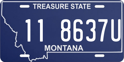 MT license plate 118637U