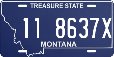 MT license plate 118637X