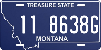 MT license plate 118638G