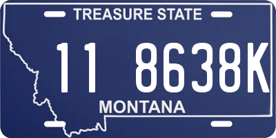 MT license plate 118638K
