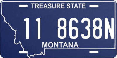 MT license plate 118638N