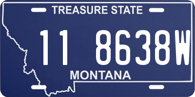 MT license plate 118638W