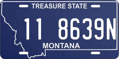MT license plate 118639N