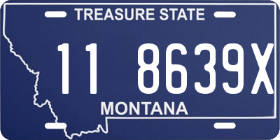 MT license plate 118639X