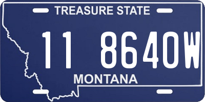 MT license plate 118640W