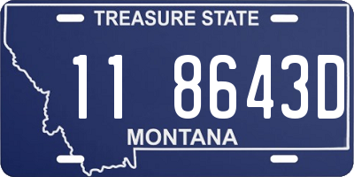 MT license plate 118643D