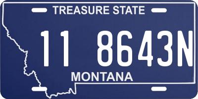 MT license plate 118643N