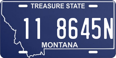 MT license plate 118645N