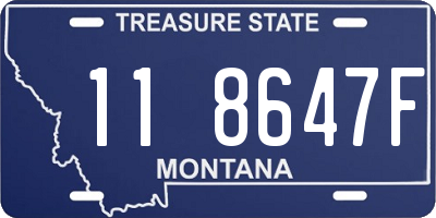 MT license plate 118647F