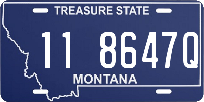 MT license plate 118647Q