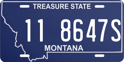 MT license plate 118647S