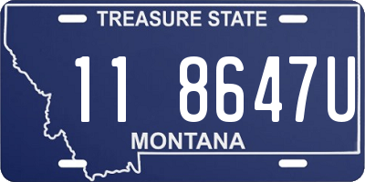 MT license plate 118647U