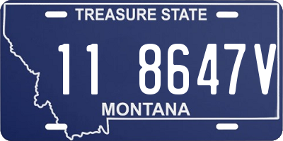 MT license plate 118647V