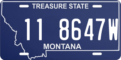 MT license plate 118647W