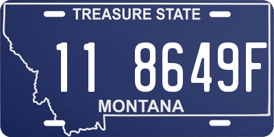 MT license plate 118649F