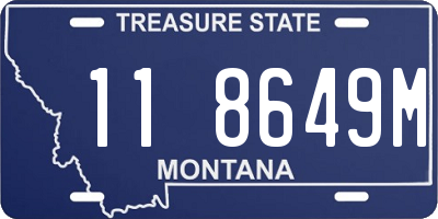MT license plate 118649M