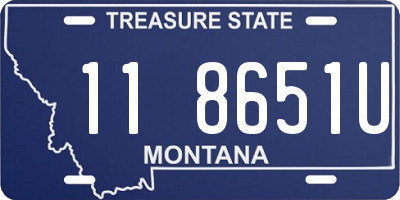 MT license plate 118651U