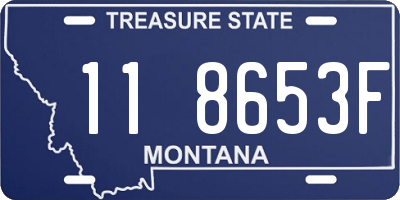 MT license plate 118653F