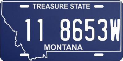 MT license plate 118653W