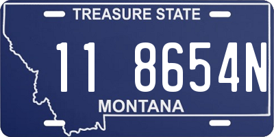MT license plate 118654N