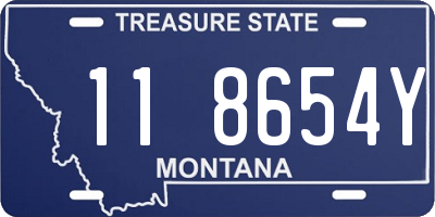 MT license plate 118654Y