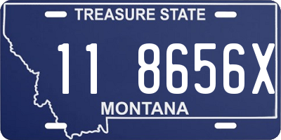 MT license plate 118656X