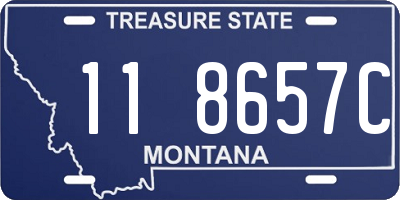 MT license plate 118657C