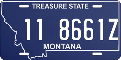 MT license plate 118661Z