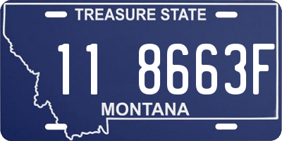 MT license plate 118663F