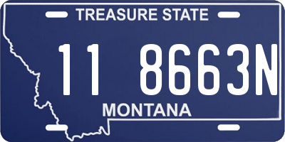 MT license plate 118663N