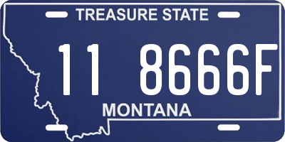 MT license plate 118666F