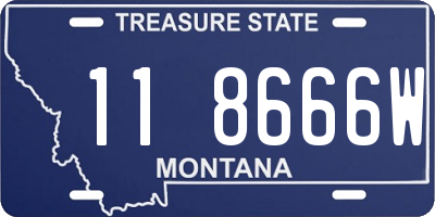 MT license plate 118666W