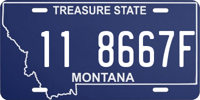 MT license plate 118667F