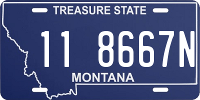 MT license plate 118667N