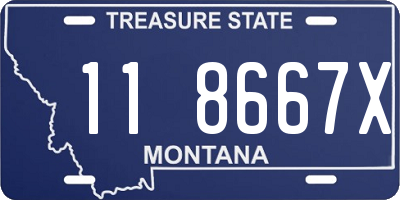 MT license plate 118667X