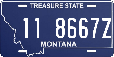 MT license plate 118667Z
