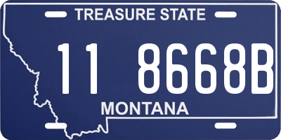MT license plate 118668B