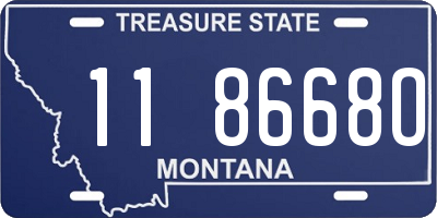 MT license plate 118668O