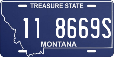 MT license plate 118669S