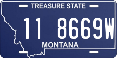 MT license plate 118669W