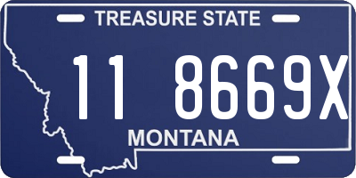 MT license plate 118669X