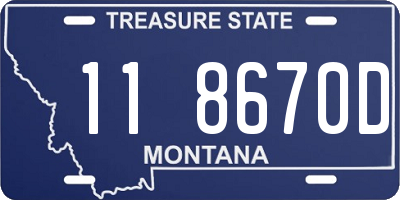 MT license plate 118670D