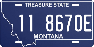 MT license plate 118670E