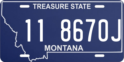 MT license plate 118670J