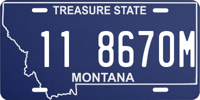 MT license plate 118670M