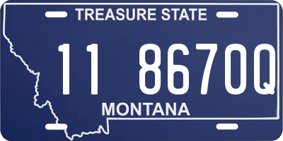 MT license plate 118670Q