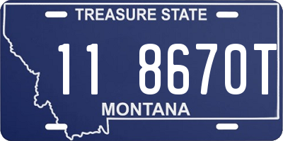 MT license plate 118670T