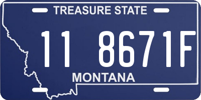 MT license plate 118671F