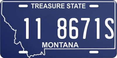 MT license plate 118671S